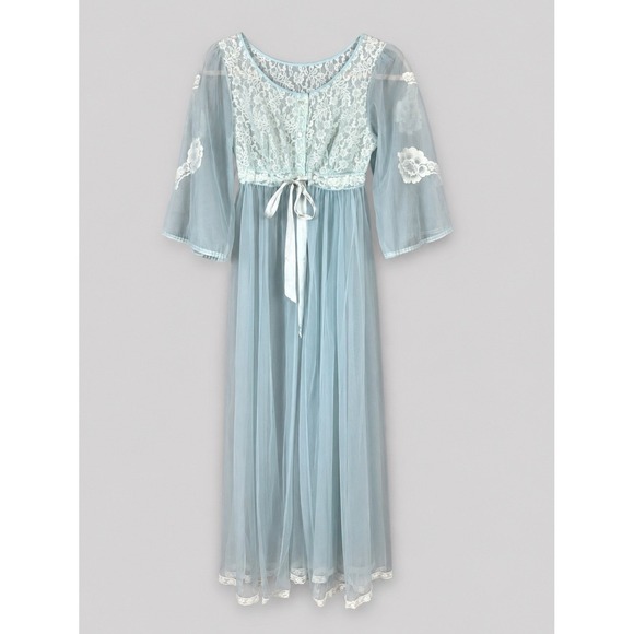 The Unbranded Brand Dresses & Skirts - Vintage Sheer Embroidered Maxi Dress Romantic Fairy Whimsical Coachella Lace